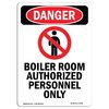 Signmission Safety Sign, OSHA Danger, 24" Height, Boiler Room Authorized, Portrait OS-DS-D-1824-V-1048